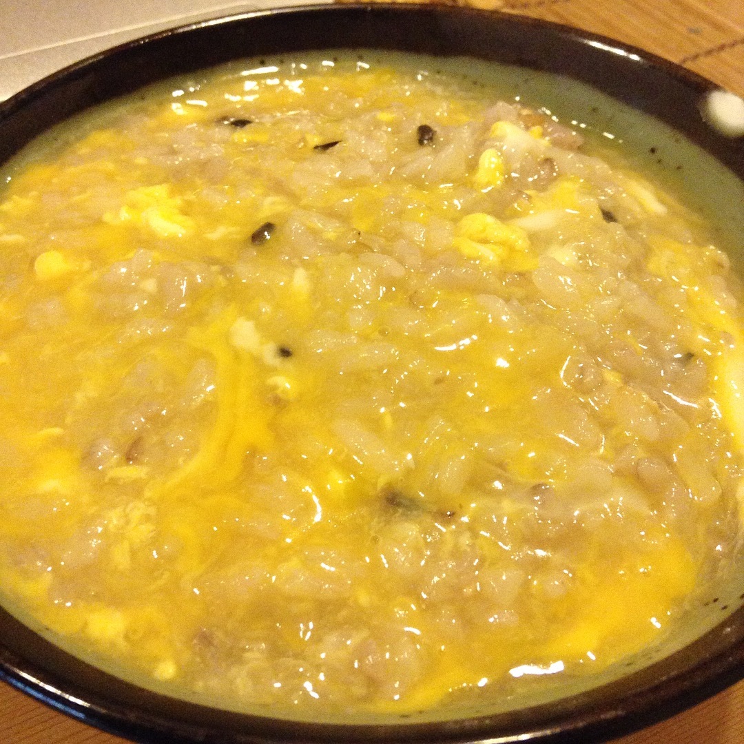鶏団子スープで大根と雑炊を炊く。_a0334793_22512599.jpg