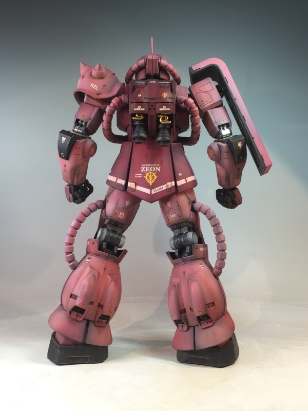 Pg 1 60 Ms 06s シャア専用ザク リアル フレーム再現 モノアイ発光 戦場風 改修塗装完成品 K Criate S 過去作品置き場