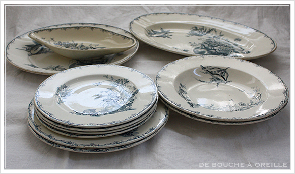 service de vaisselle リュネヴィル製ディナーウェアセット Luneville K&G フランスアンティーク_d0184921_17422946.jpg