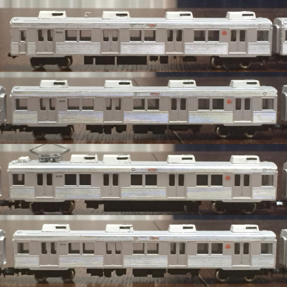 東急8000系 8039F 帯無し 動力付き8両セット 鉄コレ+GM 東京