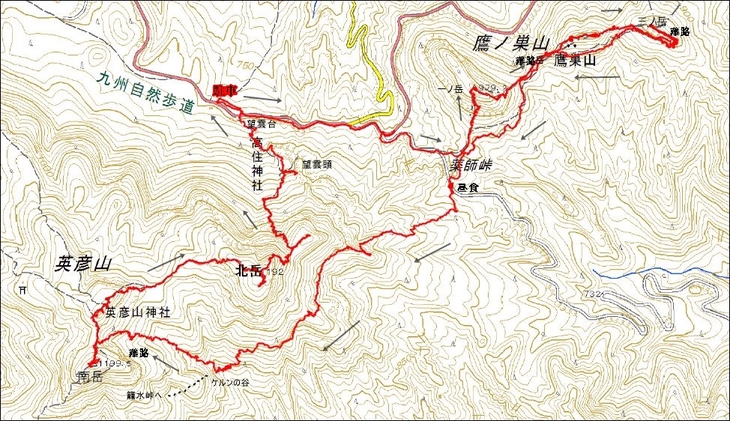 鷹巣山～裏英彦山周回　⓵_f0193521_5382469.jpg