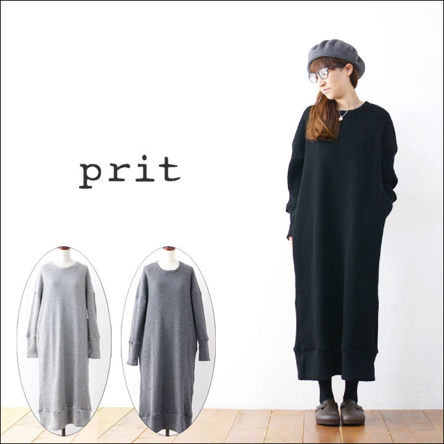 prit [プリット] 1/17ウールワッフルクルーネックプルオーバーワンピース [90826] LADY\'S _f0051306_07373448.jpg