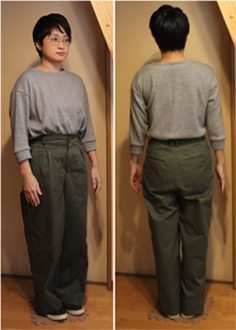 Ichica ハイウエストワイドパンツ 日々是お針子 Ichica ハイウエストワイドパンツ 日々是お針子