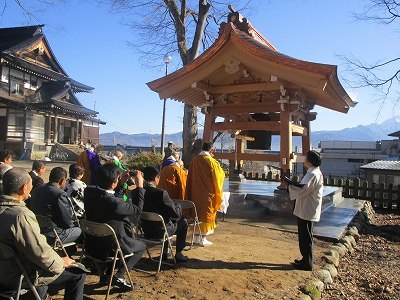 普光寺鐘楼 落慶法要竣工式　　　林市長後援会忘年会_b0092684_18383900.jpg