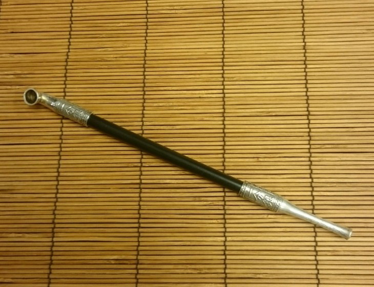 #骨董# 銀煙管　銘有り 骨董# 銀煙管銘有り
