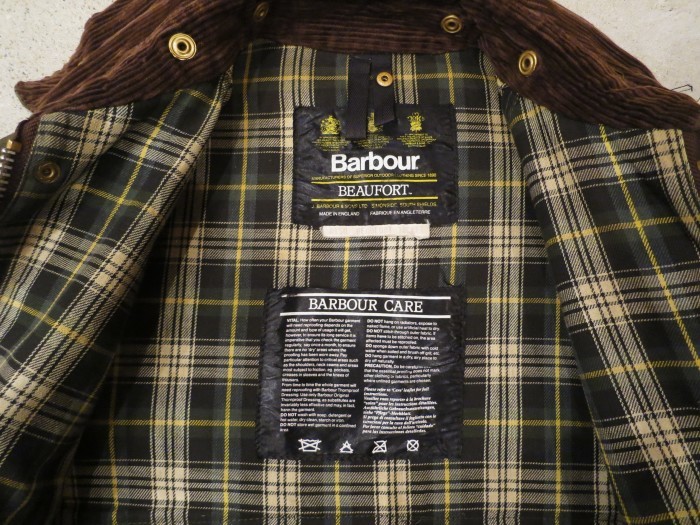 Barbour　32　MADE　IN　ENGLAND　BEAUFORT　希少　+　年内は、31日まで営業　!!_e0187362_16413607.jpg