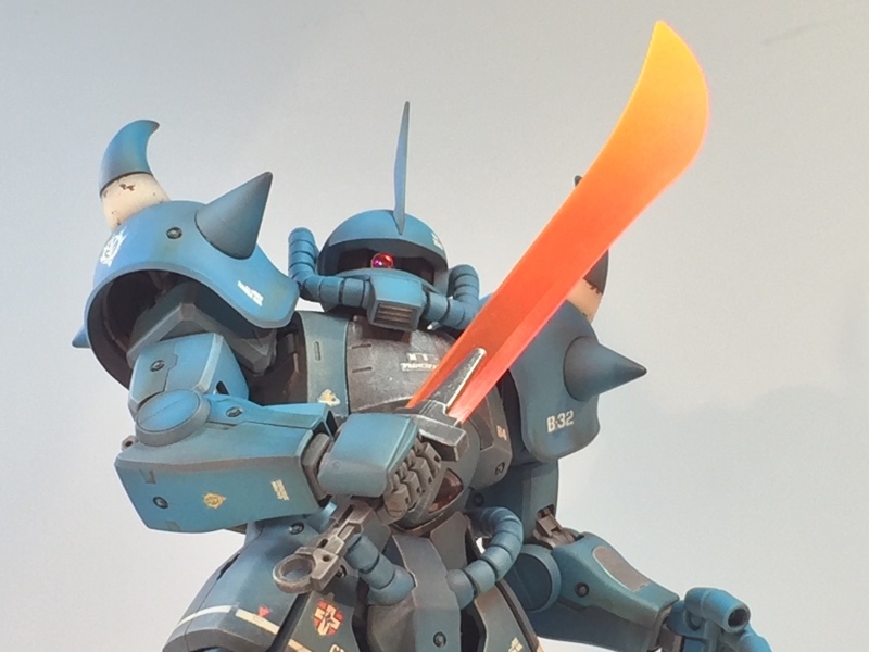 MG 1/100 MS-07B グフ ランバ・ラル専用機 戦場風 改修塗装完成 MG 1/100 MS-07B グフ ランバ・ラル専用機 戦場風 改修塗装完成