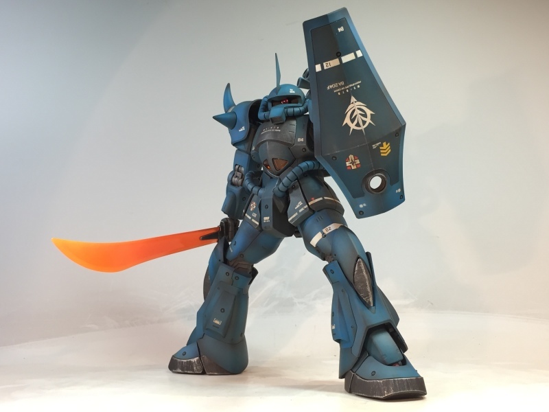 MG 1/100 MS-07B グフ ランバ・ラル専用機 戦場風 改修塗装完成