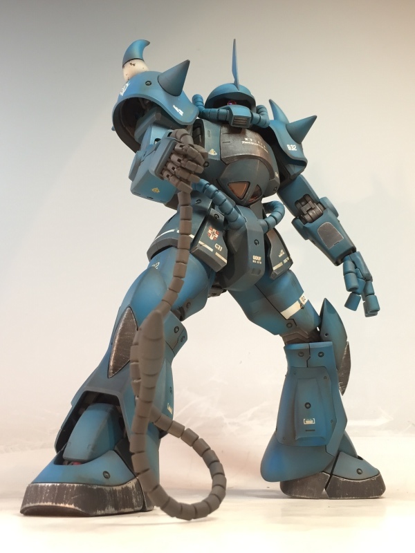 HY2M グフ 1/60 哀戦士 ランバラル グフ カラー塗装 サーベルLED化 2016年発売！ めちゃくちゃ動くリニューアル版グフ！！ HGUC