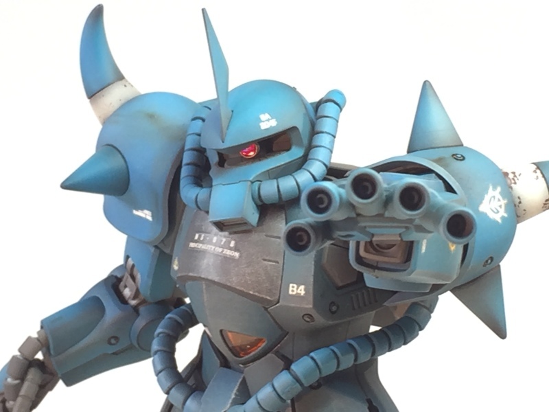 MG 1/100 MS-07B グフ ランバ・ラル専用機 戦場風 改修塗装完成