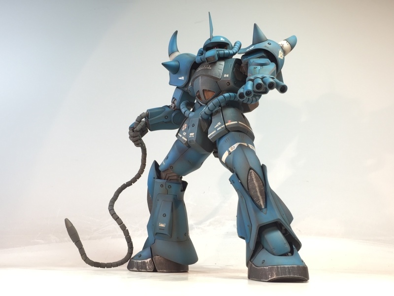 MG 1/100 MS-07B グフ ランバ・ラル専用機 戦場風 改修塗装完成