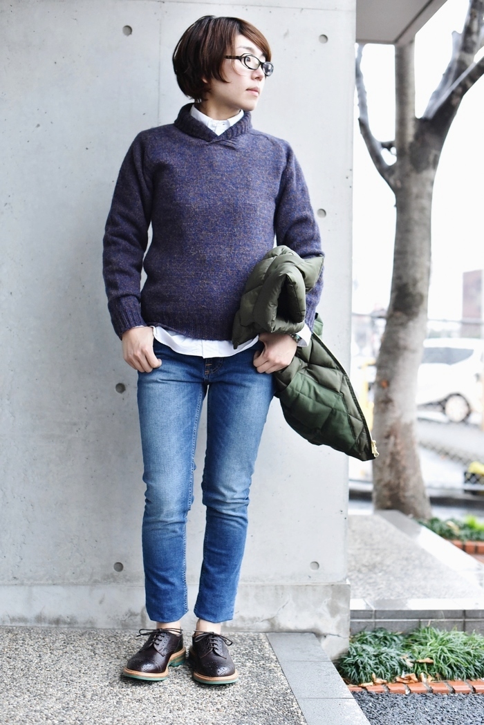 寒いのでWOOL 続きます。。。Jamieson\'s 別注MIX Shawl COLOR SWEATER!★!_d0152280_20581872.jpg
