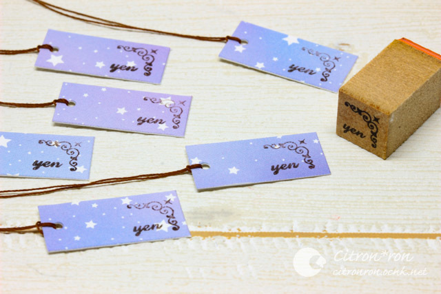 １センチ角のミニスタンプ 値札用のyenのはんこができました ピアス台紙 手作りアクセサリーラッピング資材販売 Citron Ron