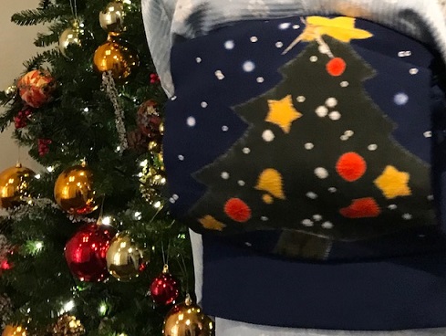 クリスマス会・野口・雪の結晶着物+藤井絞・ツリーの帯。_f0181251_1829872.jpg