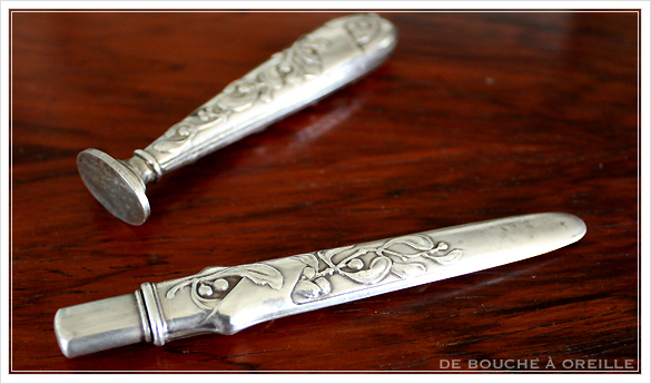necessaire d\'ecriture ヤドリギをモチーフとした筆記用具のセット フランスアンティーク_d0184921_16045957.jpg