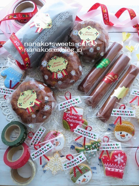 クリスマスの焼き菓子 ラッピング Nanako Sweets Cafe