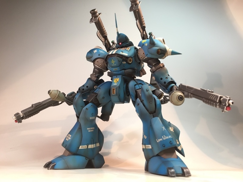 【初売り】 ケンプファー MS-18E 1/100 MG 戦場風 サクロプス モノアイ発光 完成品