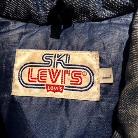 1970s \" SKI LEVI\'S \" - DENIM × SUEDE - INSULATION classic DOWN VEST ._d0172088_20373855.jpg