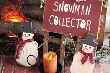 「Snowman Collector」のウッドサインとスノーマン_f0161543_1453241.jpg