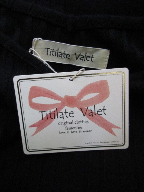 ティティレートヴァレット/Titilate Valet  袖口レース切替 リブニット TOPS_e0076692_00283452.jpg