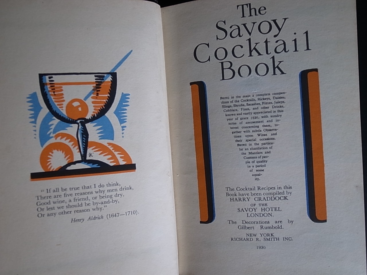 The Savoy Cocktail Book / Harry Craddock : Books & Things The Savoy Cocktail Book / Harry Craddock : Books & Things