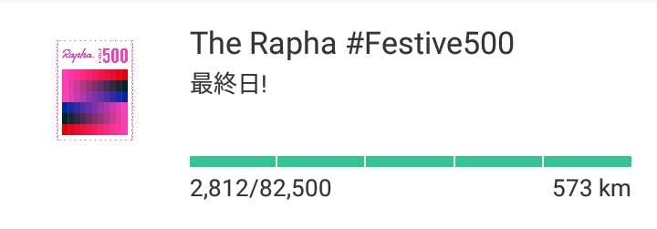 失速の11月と復活の12月。Festive500クリアで年間19,000km。_a0348193_18055752.jpg