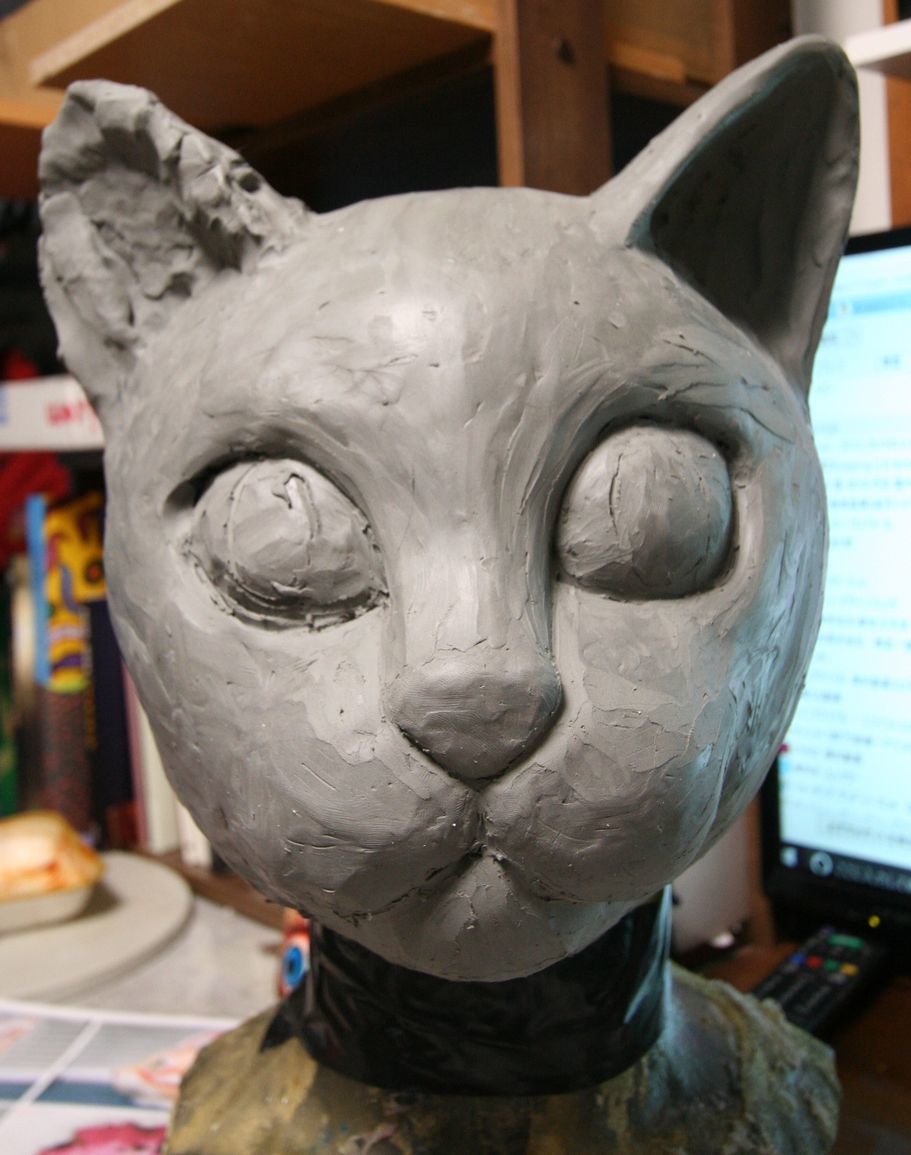 ラテックス製 ネコマスクを作る 着ぐるみの作り方 アトリエ ねこまたけ