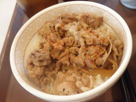 すき家の牛丼ミニ＋とん汁たまごセット　　　　西宮今津巽店_c0118393_12000737.jpg