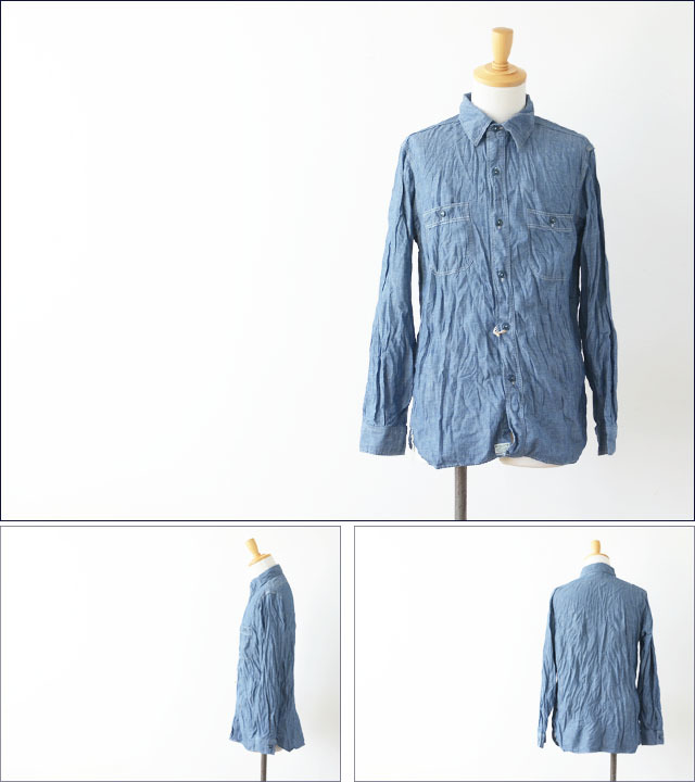 orslow [オアスロウ] chambray shirts BLUE [01-8070-84] シャンブレーシャツ ブルー 青 MEN\'S_f0051306_14290522.jpg