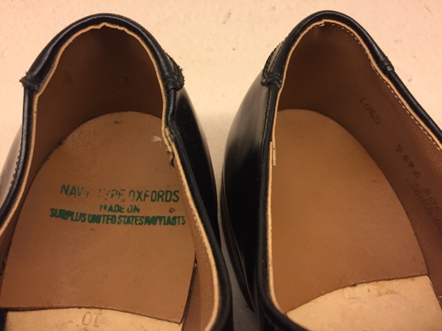 1月10日(水)大阪店ヴィンテージ入荷!#1 U.S.Navy編!NOS ServiceShoes!!(大阪アメ村店)_c0078587_19461132.jpg
