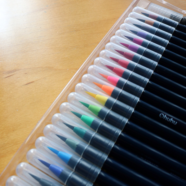 【AD】20色の水彩毛筆は見ているだけでもワクワクしてくる_c0060143_16540815.jpg