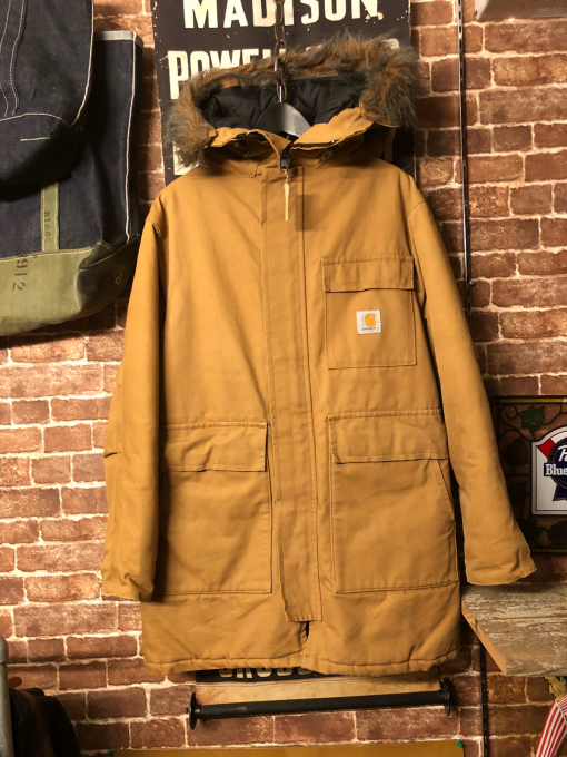 日本最大の Carhartt シベリアンパーカー ダークオレンジ サイズ S