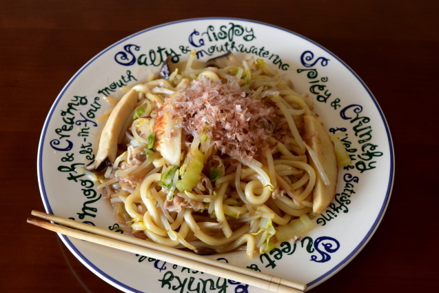 ようやく日常・・・焼きうどんお昼ごはんとポカポカリンボウ_f0363156_17110048.jpg