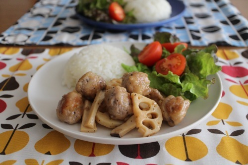 薄切り肉の肉団子プレート_f0220354_13313404.jpeg
