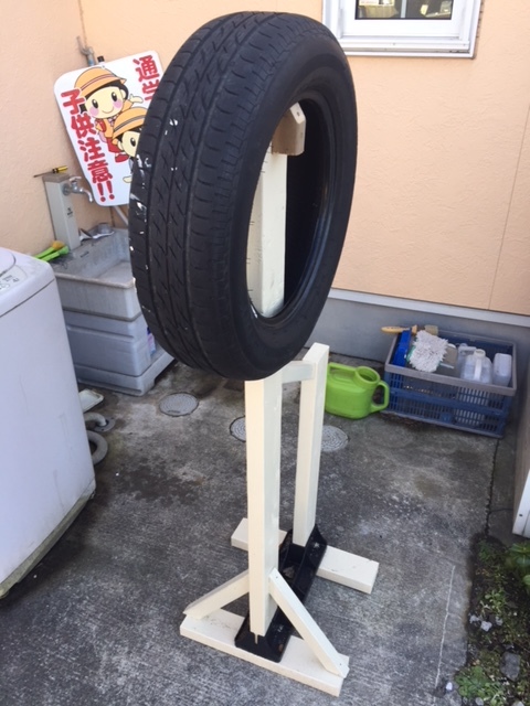 剣道タイヤ打ち込み台 悲しく