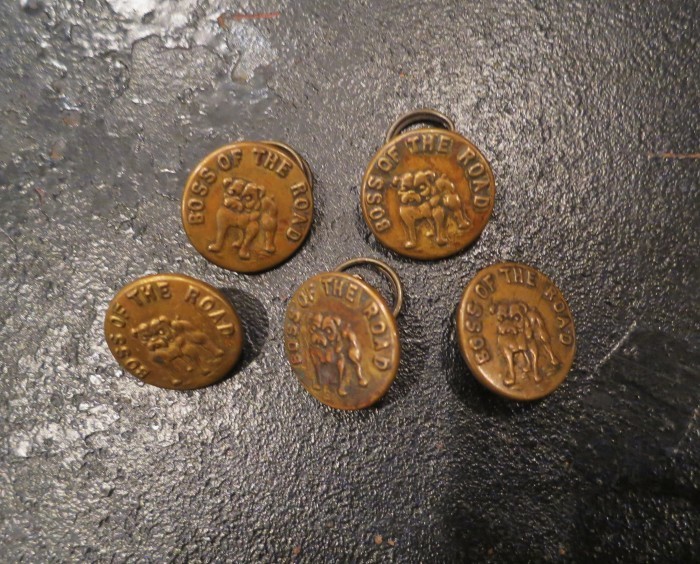 Vintage Antique BOSS OF THE ROAD Change Buttons : DELIGHT