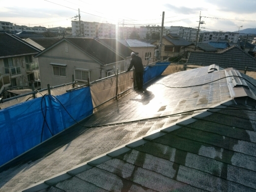 H30 1月18日　木津川市梅美台　遮熱屋根塗装（ミサワハウスの家）_e0116798_16171110.jpg