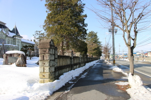 米沢キャンパスの雪景色：2018.1.1９　朝_c0075701_21365460.jpg