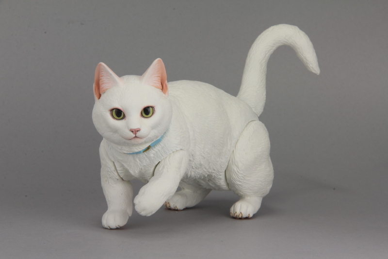 ソフビトイボックス ネコ(マンチカン) いえる 白 猫 KAIYODO 海洋堂