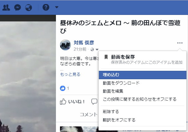 Facebook の動画をサイトに埋め込む方法_d0015124_17463779.jpg