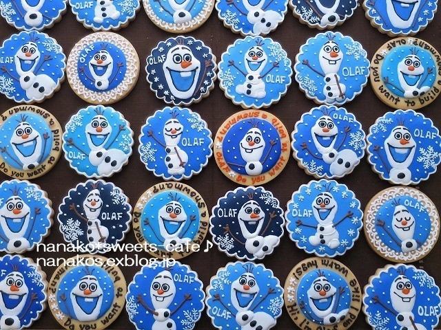 アナ雪 オラフのアイシングクッキー Nanako Sweets Cafe アナ雪 オラフのアイシングクッキー Nanako Sweets Cafe