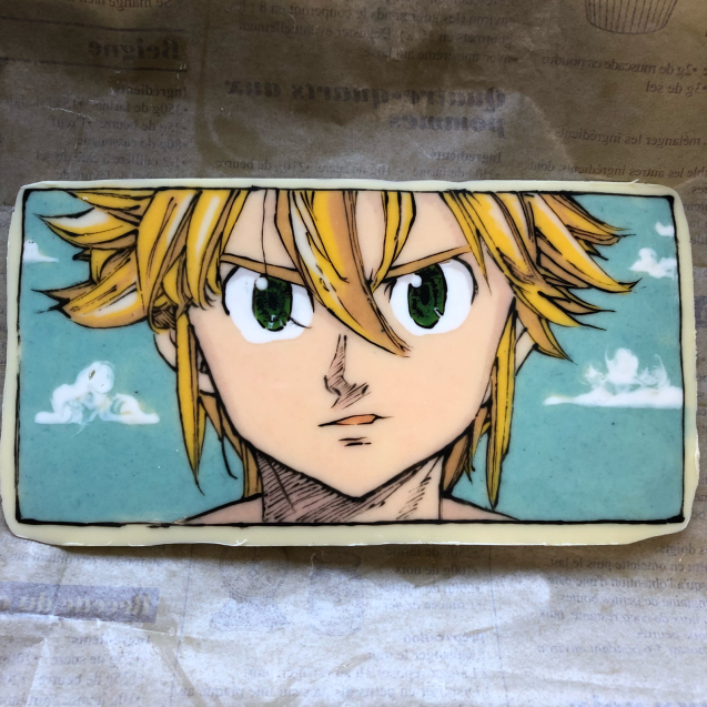 あなたの推しキャラ チョコにします 第一回はメリオダス 幸せなトカゲ おもにケーキをつくってます