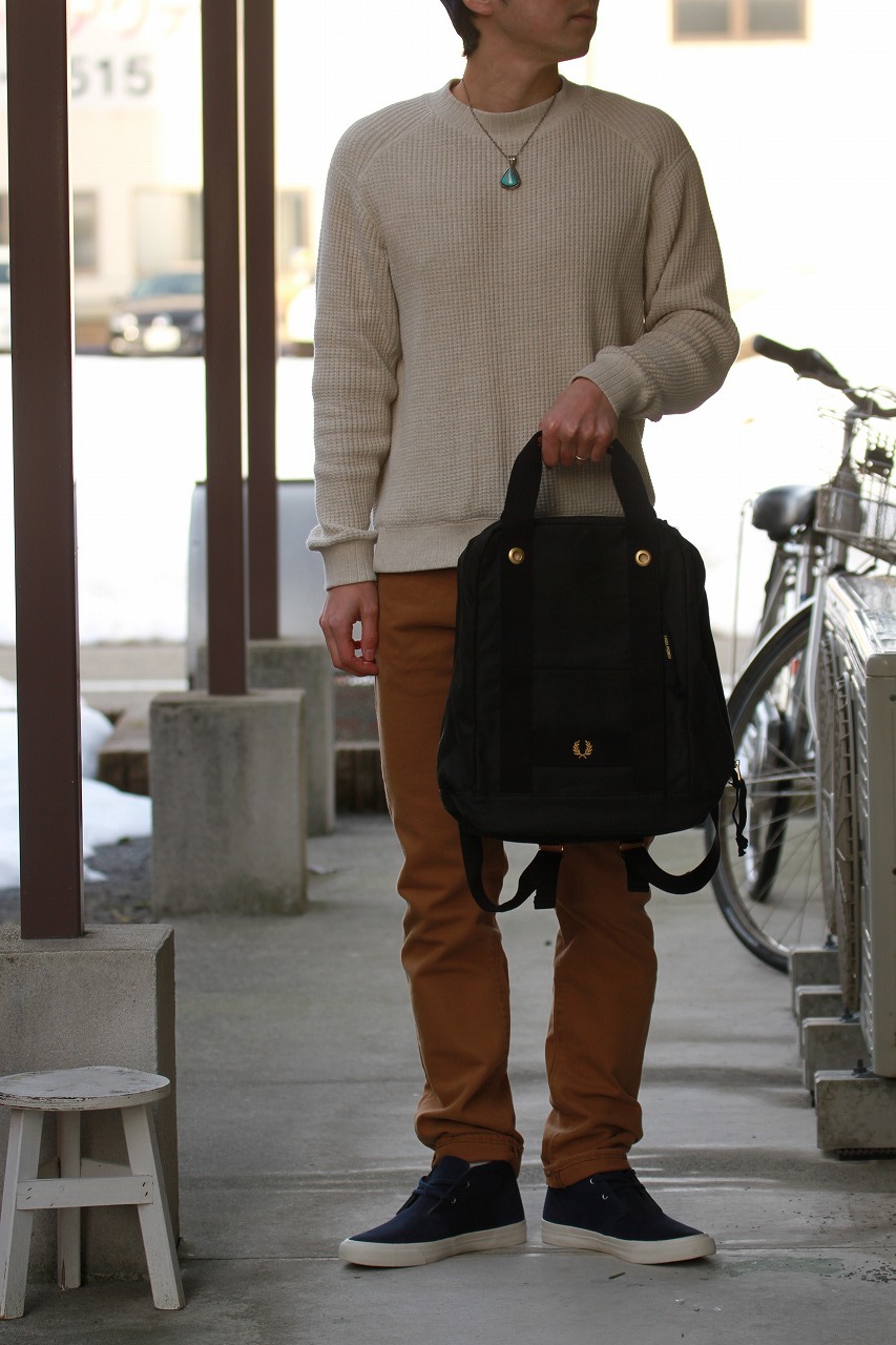 FREDPERRYのミリタリーバックパック_b0139233_10282527.jpg