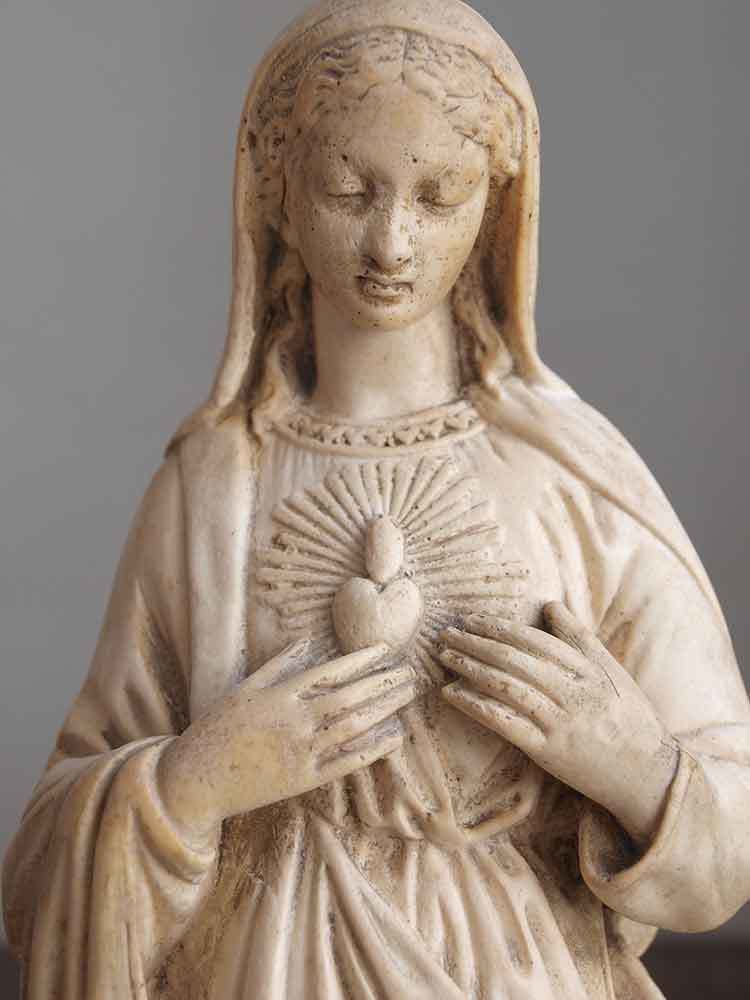 フランスの白い聖母像 高27cm 1865年  / F021_e0324838_02413050.jpg