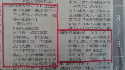 99 9 Vs 相棒劇場版 今日 99 9再放送 てれどら川柳 うらかた今日助と想妻恋 99 9 Vs 相棒劇場版 今日 99 9再放送 てれどら川柳 うらかた今日助と想妻恋