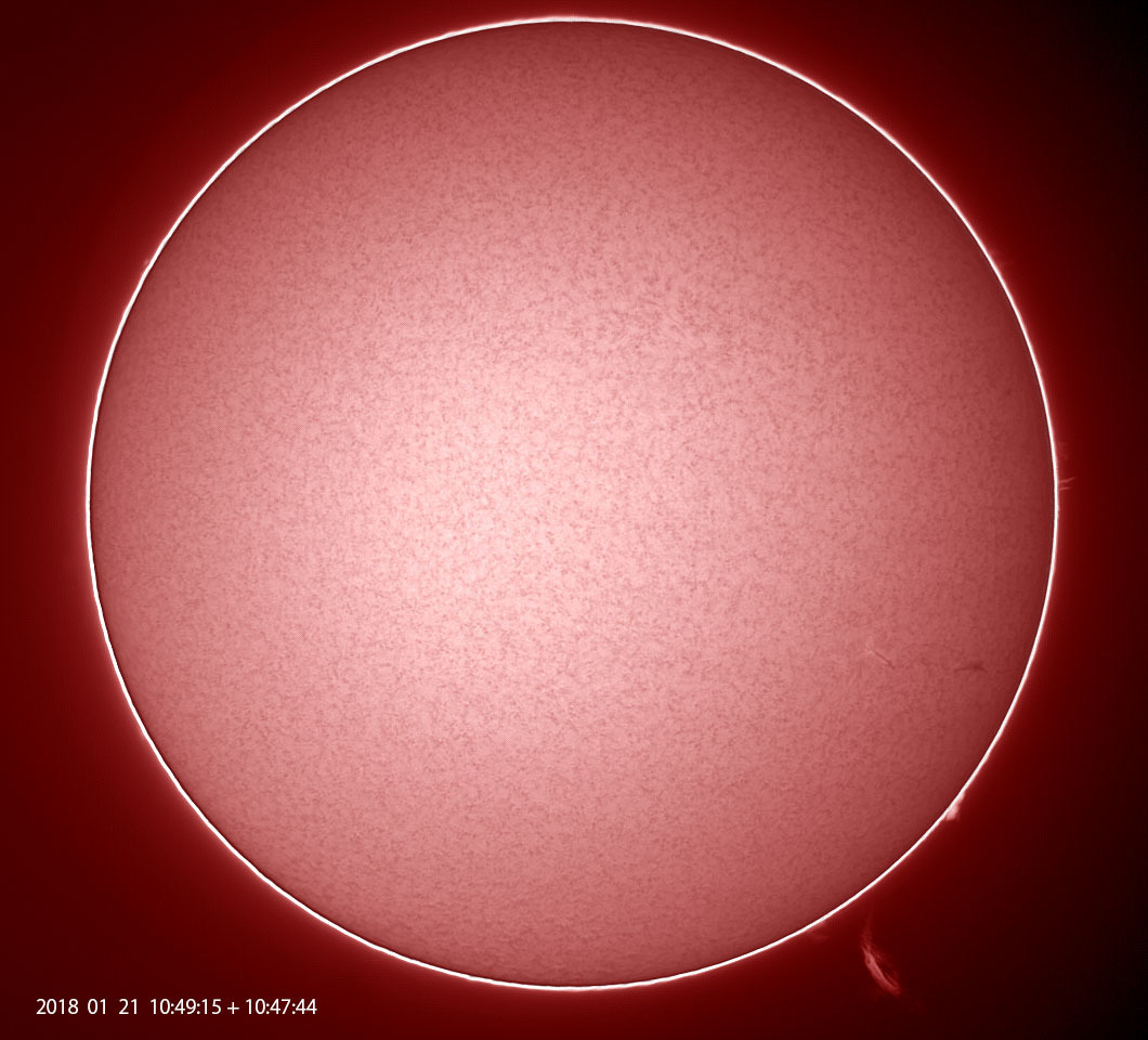 1月21日の太陽　大プロミネンス出現！_e0174091_14333394.jpg