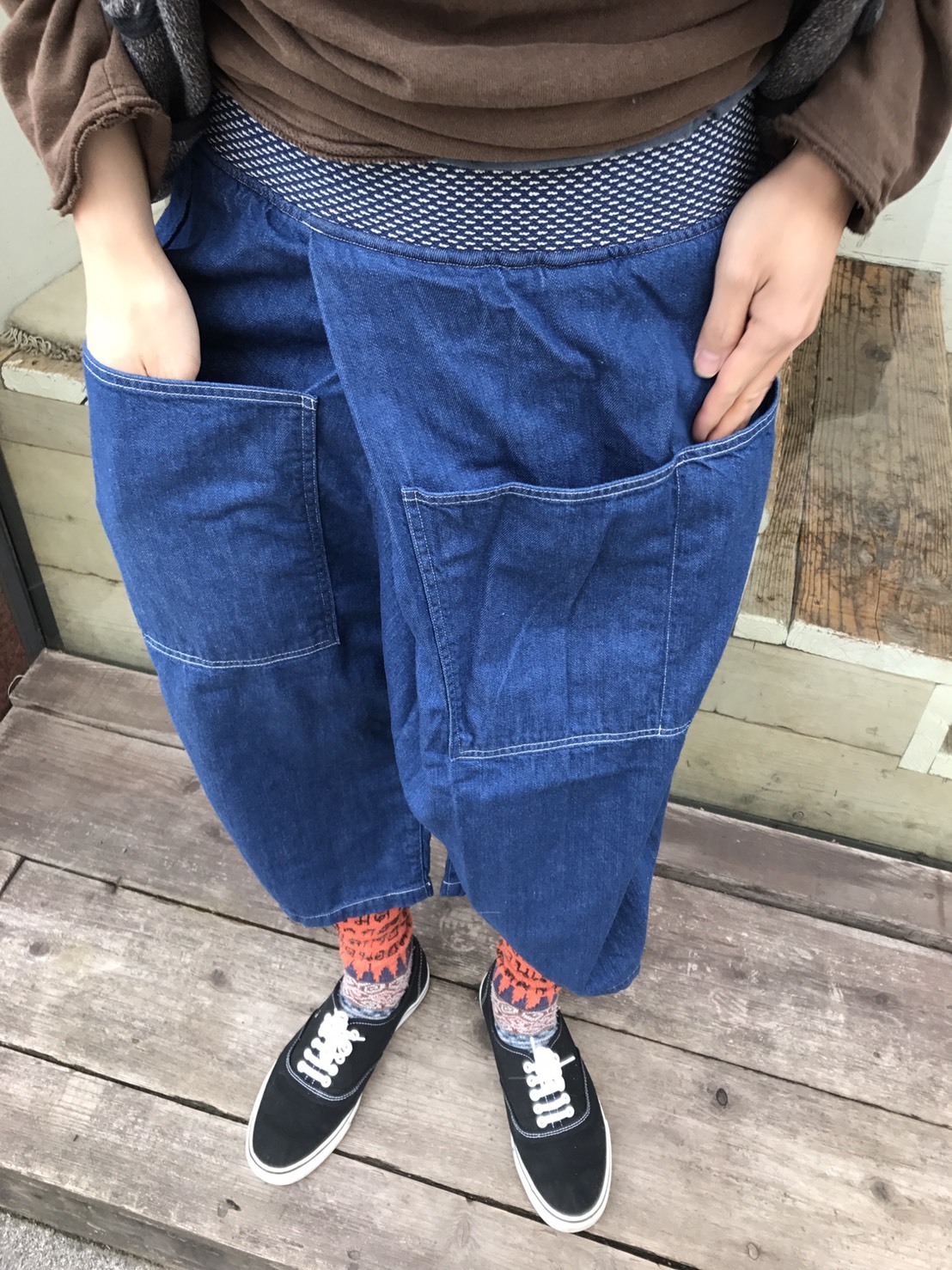 kapital 8oz デニムMAKANAI ラップパンツ風呂敷刺繍