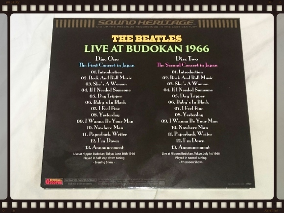 THE BEATLES / LIVE AT BUDOKAN 1966_b0042308_18210010.jpg