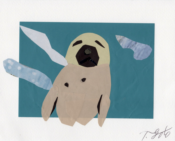 アザラシ 切り絵おやじ アザラシ 切り絵おやじ