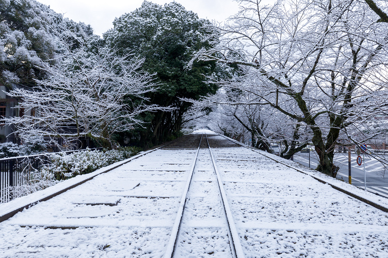 雪の京都2018　雪景色のインクライン_f0155048_22333040.jpg